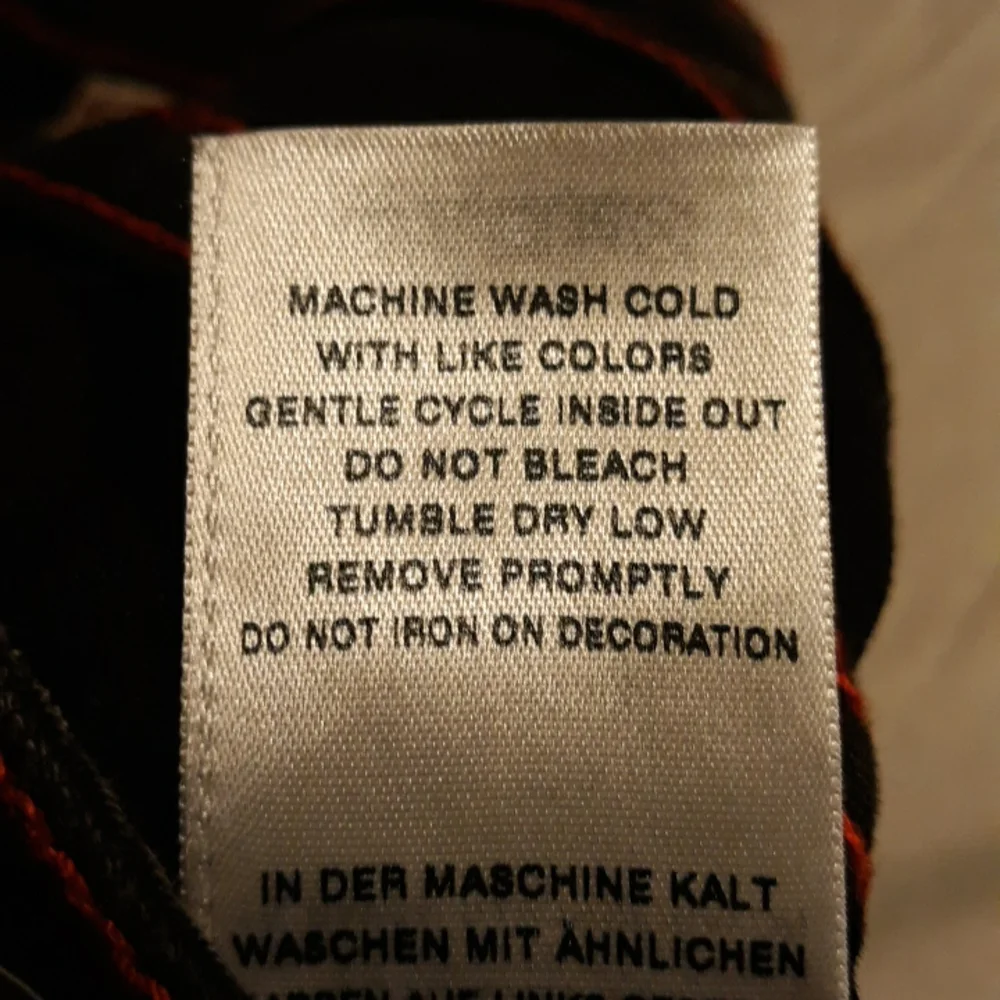 Straight jeans w/red stitching - Picture 11 of 13